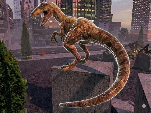 Dinosaurio en la Ciudad: Caza y Destrucción